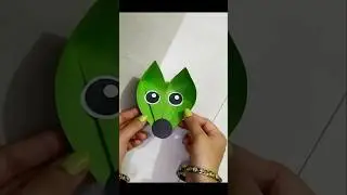 Wolf Face Craft! Easy Origami Craft #easypapercraft #origamitutorial #shorts