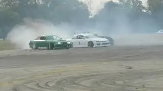 Raw clips of tandem drifting // Winnipeg Demo 2018