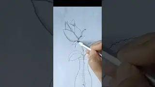 Рисование розы для начинающих: простые шаги #короткие