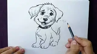Drawing a dog step by step