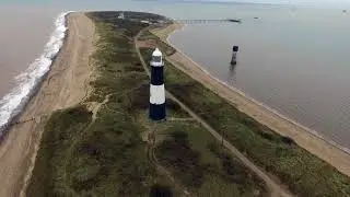 Spurn Point Lighthouse. East Yorkshire, UK