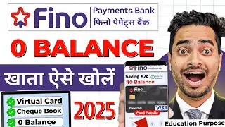 Fino Payment Bank Account Opening 2025 | Fino Payment Bank | Fino Bank Account Opening Online