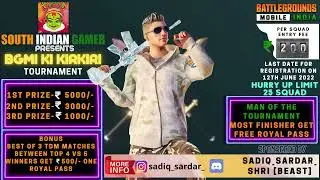 #bgmi #bkt1 #southindiangamer  Bgmi Ki Kirkiri tournament for more details join the discord | insta