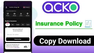 ACKO insurance Policy Copy Download