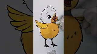Relaxing Cute Chick Coloring ASMR #asmr #art #shorts