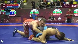 1/2 FS - 97 kg: D. KHRAMIANKOU (BLR) v. E. THIELE (GER)