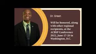 ACBSP Award Media Release Video Dr Green 2022