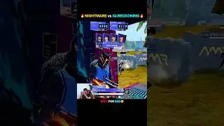 NIGHTMARE vs IQ RECKONING 🍷🗿 4V4 LAST ZONE INTENSE FIGHT 🤯 #freefire #shorts #ffmic