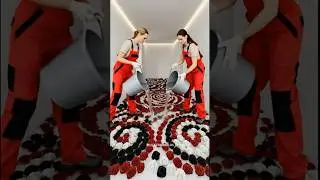 WOW! 😱 Amazing Roses Epoxy Floor #interiordesign #epoxy #renovation #shorts