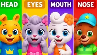 Body parts names song | learn parts of body | learning body parts for toddlers song | english rhymes
