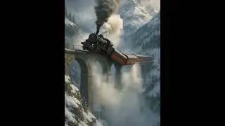 🔥 Train Crash in the Alps &ndash; Locomotive Falls Off the Bridge 🌨️🚂