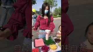 Fruit juice stall in street #hmdelish #fruitjuice #fruitjuicerecipe #fruitjuicer