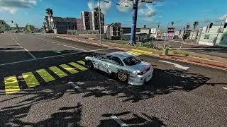 S14 Missile Street on drift Pacific Hills | On Thrustmaster Wheel T300 | No Assist | Reverse Entries
