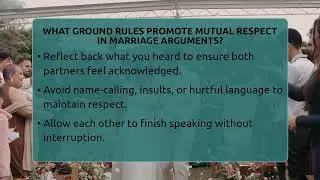 What Ground Rules Promote Mutual Respect In Marriage Arguments? - Marriage Counseling Network