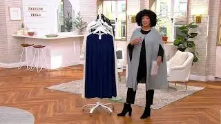 Girl With Curves Button Front Cardigan Cape on QVC