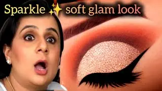 🔥 Parul Garg Inspired Gold Glitter Cut Crease Eye Makeup Tutorial | Soft Glam Party Look