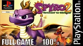 Spyro 2: Gateway To Glimmer | Full Game | Longplay | 100% | PS1