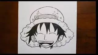How to Draw Monkey D Luffy step by step in an easy way