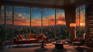 Gentle Rain & Soft Jazz on Cabin Balcony – Calm Music for Sleep, Study, and Serenity