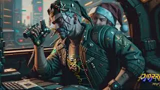 Bad santa cyberpunk 2077 style pirate man ai art