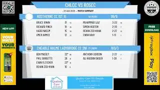 Cheadle Hulme Ladybridge CC 2nd XI v Rostherne CC 1st XI
