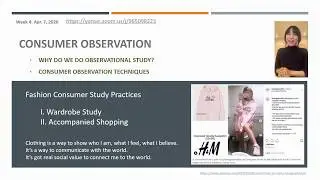 Week 4. Consumer Observation