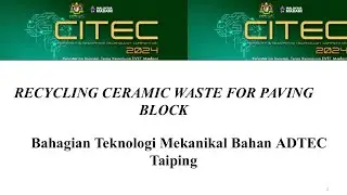 Video-Recycling Ceramic Waste For Paving Block.