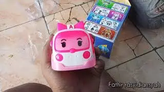 unboxing mainan baru Robocar Poli Amber.