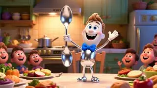 The Singing Spoon and Fork | Fun Mealtime Rhyme for Kids | Nursery Rhymes & Songs for Children