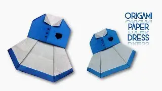 Origami Dress Easy | Popular Craft | Paper Dress Making