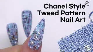 Chic Chanel Style: Mastering Tweed Pattern Nail Art | Nail Art Tutorial#OZ_NAIL