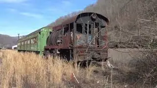 Rare Fireless Steam Train Engine and 1942 C & O Passenger Car at Hinton, West Virginia