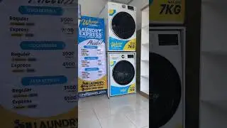 SATU SET MESIN LAUNDRY TAPI BISA CAKEP GINI YA ✨ #paketusahalaundry #bisnisbaru #usahamasakini