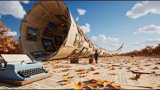 AI Surreal Paper World 4K | A Dreamlike Place Where Pages Come Alive