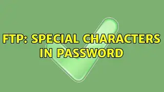 ftp: special characters in password