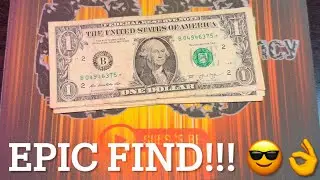 $1 Bill Search | Epic Find! | Searching $100 For Fancy Serial Numbers | 2013 B Twin Star Note found