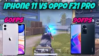 iPhone 11 vs oppo f21 pro 😱 | 1v1 tdm player | 60FPS vs 90fps 
