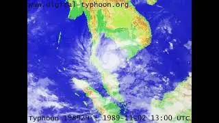 1989 Typhoon Gay Track