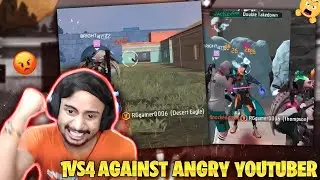 1V4 AGAINST FREE KILL YOUTUBER WITH M500 | BRIGHTERS VS ANGRY YOUTUBERS 🔥😈
