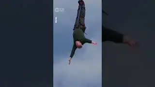 UK Leader Ed Davey Bungee Jumps for Election Campaign | 10 News First