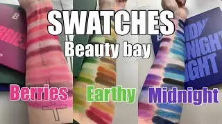 BEAUTY BAY MIDNIGHT, EARTHY & BERRIES || Swatches