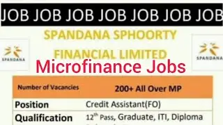 Microfinance Jobs | Spandana sphoorty Microfinance Recruitment | Microfinance Field Officer Jobs
