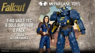 НОВЫЕ фигурки Fallout&trade; T-60 Vault Tec и Sole Survivor&trade; 7 дюймов | Витрина фигурок