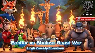 Bandar vs Bhainsa Roast War |Beizzati Sabha Ep-9| Jungle Comedy Showdown | Toonysh