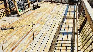 Cincinnati Deck Painters prepare to Restore and Encapsulate Deck with Peeling Paint via Kong Armor