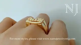 Custom gold name ring​ for men and women