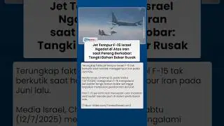 Jet Tempur F-15 Israel Melempem saat Gempur Iran, Bahan Bakar Tak Berfungsi sampai Mendarat Darurat