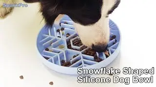 Trend New Product Recommendation Snowflake Shaped Silicone Dog Bowl