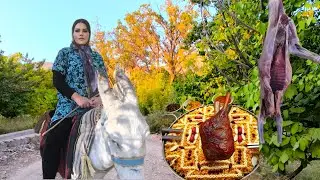village life in Iran: donkey riding by Sahar 🏇and amazing cooking