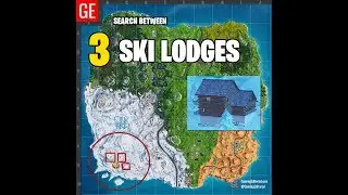 Fortnite: Search between 3 ski lodges Easy and simple!